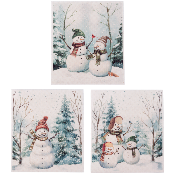 Snowman Reusable Sponge Cloth