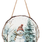 Vintage Snowman Wood Slice Ornaments