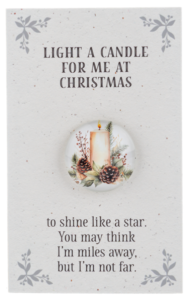 Light a Candle for Me at Christmas Pocket Token