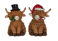 Holiday Hat Highland Cow