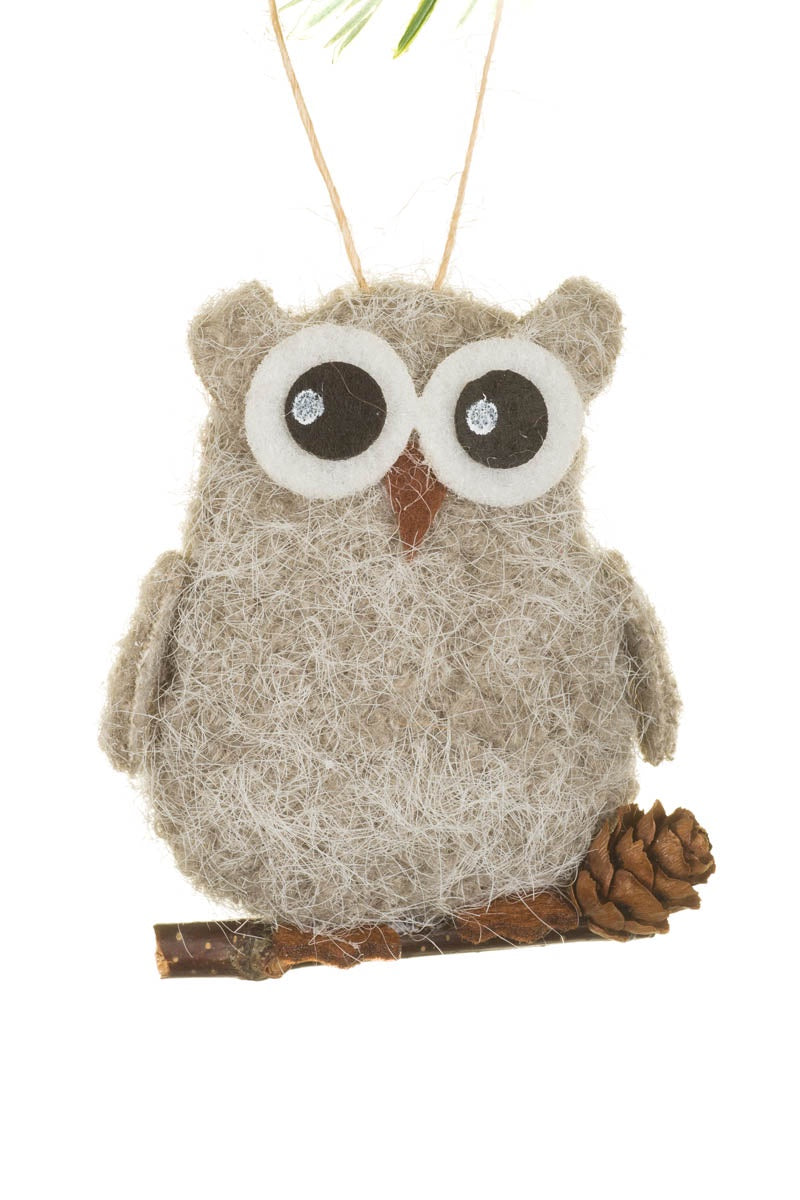 Woodland Felt Owl Ornament