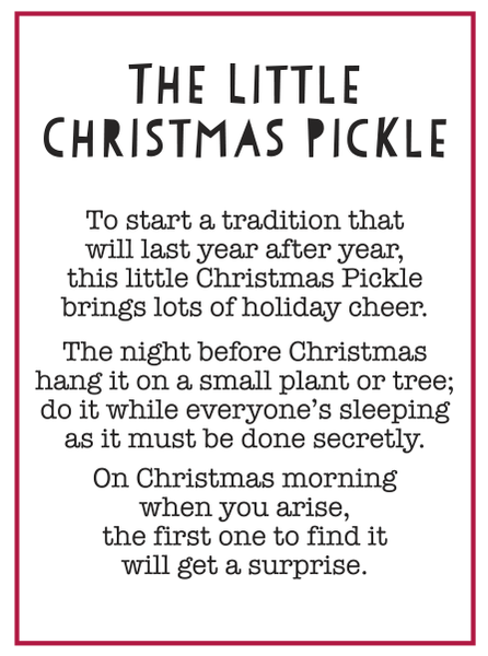 The Little Christmas Pickle Ornament