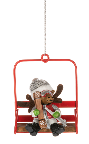 Adorable Ski & Snowboard Chairlift Ornament