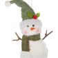 Soft Green Plush Snowman Ornament