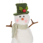 Soft Green Plush Snowman Ornament