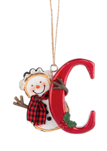 Load image into Gallery viewer, Monogram Snowman Ornament
