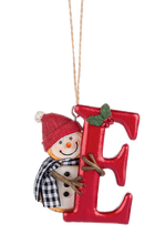 Load image into Gallery viewer, Monogram Snowman Ornament
