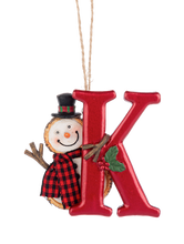 Load image into Gallery viewer, Monogram Snowman Ornament
