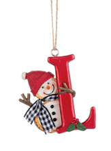 Load image into Gallery viewer, Monogram Snowman Ornament
