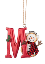 Load image into Gallery viewer, Monogram Snowman Ornament
