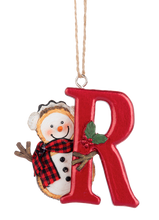 Load image into Gallery viewer, Monogram Snowman Ornament
