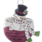 Drink & Be Merry Snowman Ornament