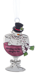 Drink & Be Merry Snowman Ornament