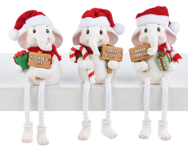 White Elephant Shelf Sitter