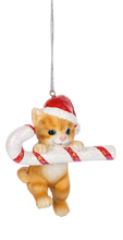 Load image into Gallery viewer, Candycane Cat Ornament
