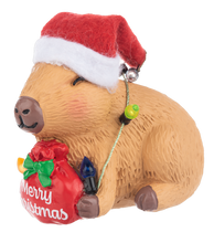 Load image into Gallery viewer, Festive Capybara Figure
