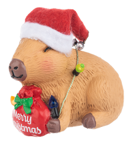 Festive Capybara Figure