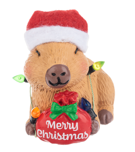 Festive Capybara Figure