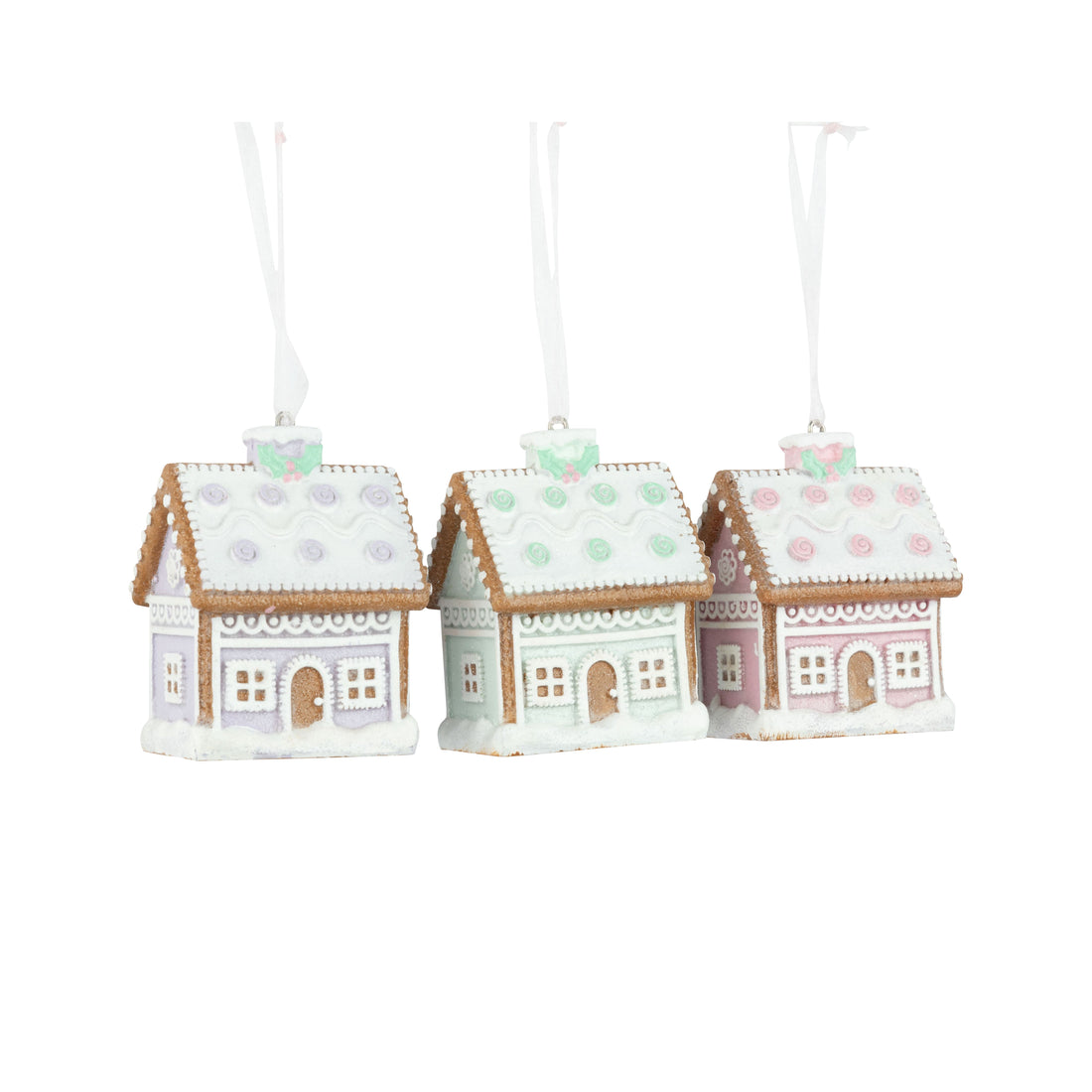 Pastel Gingerbread House Ornament