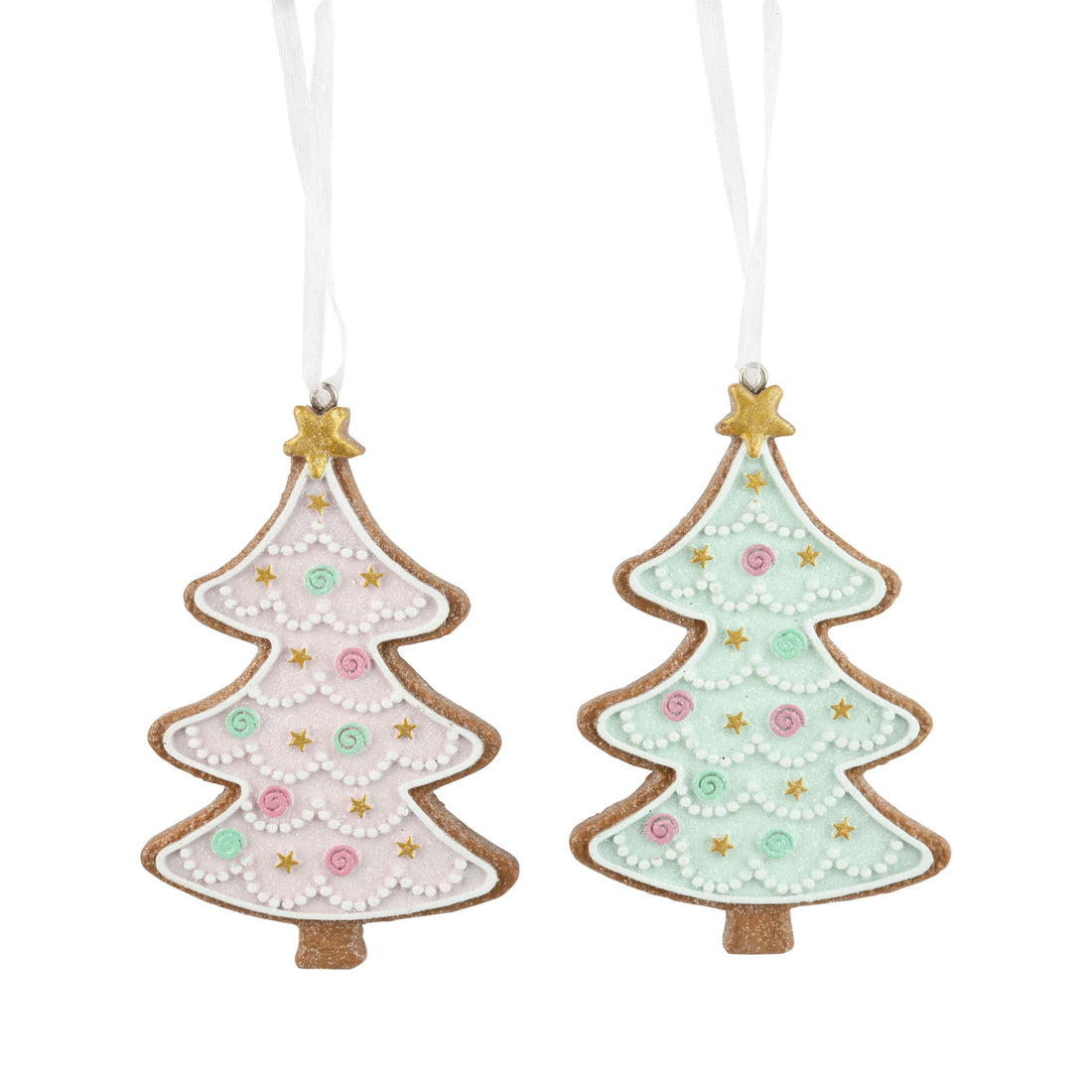 Pastel Gingerbread Tree Cookie Ornament