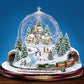 Thomas Kinkade Journey Home For The Holidays Snowglobe