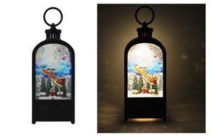 Up Up & Away Santa Snowglobe