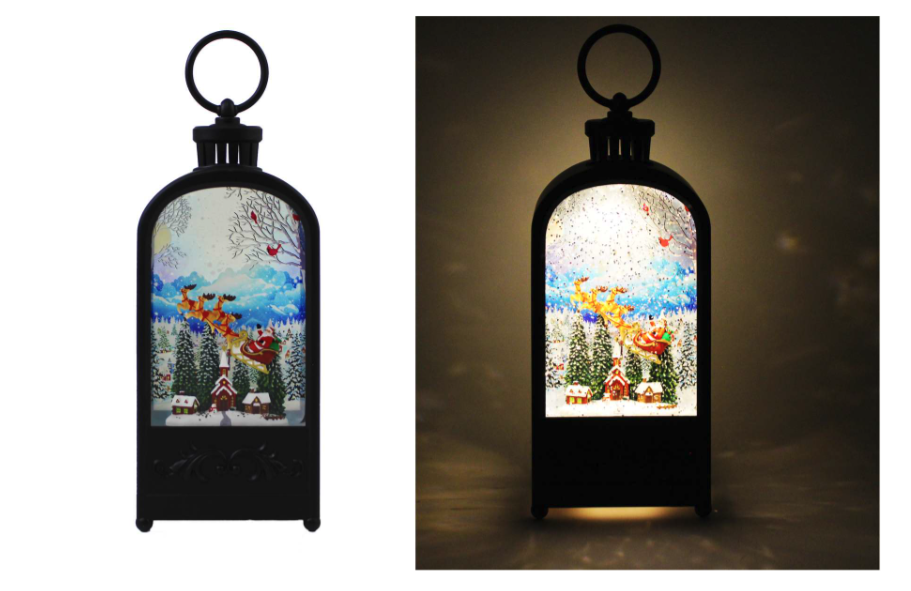 Up Up & Away Santa Snowglobe