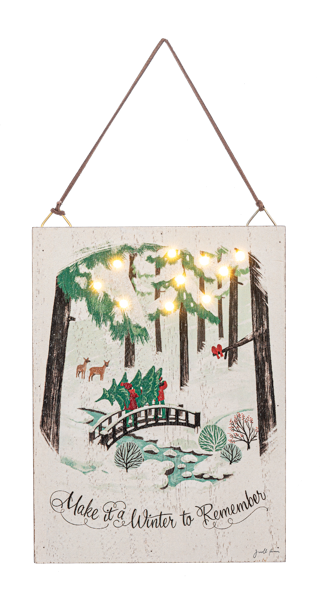 Vintage Lit Winter Picture