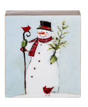 Load image into Gallery viewer, Vintage Santa/ Snowman Art Block
