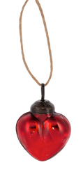 Little Red Glass Heart Ornament