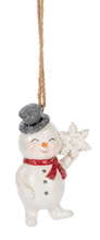 Load image into Gallery viewer, Vintage Antique Feel Snowman Ornament
