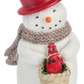Vintage Red Hatted Snowman Figure