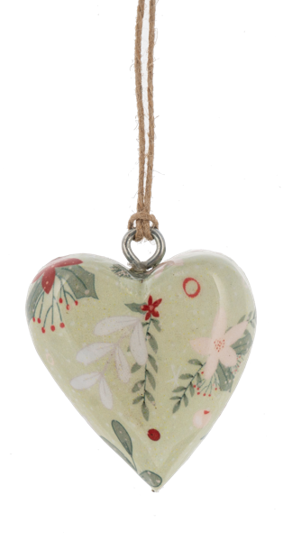Mini Wooden Heart Ornament