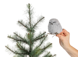 Fuzzy Owl Clip On Ornament