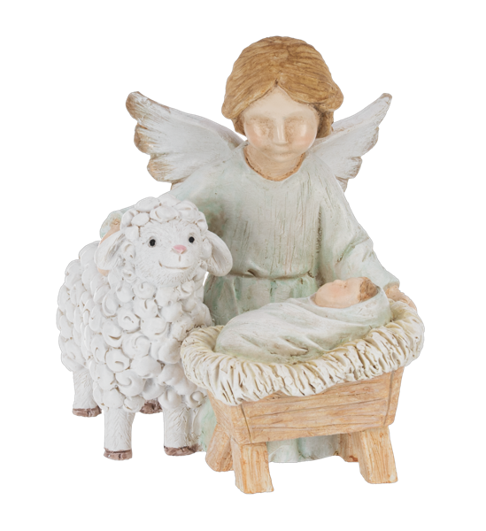 Angel at the Manger Nativity Figurine