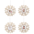 Vintage Woodland Snowflake Ornaments