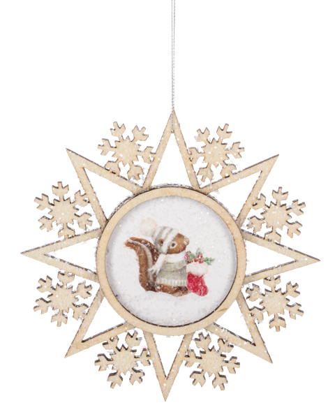 Vintage Woodland Snowflake Ornaments
