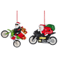 Santa On Motorcycle Ornament