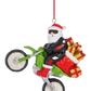 Santa On Motorcycle Ornament