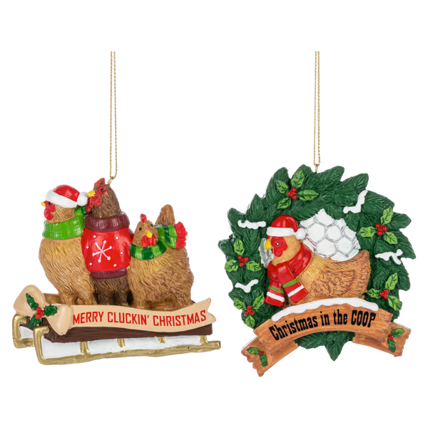 Chicken Christmas Ornament