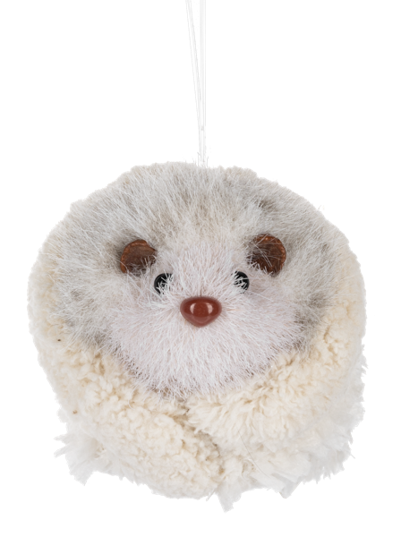 Fuzzy Hedgehog Ornament