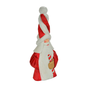 Canadian Candy Cane Carved Santa