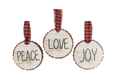 Buffalo Plaid Wood Round Ornament
