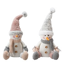 Charming Fuzzy Hat Snowman