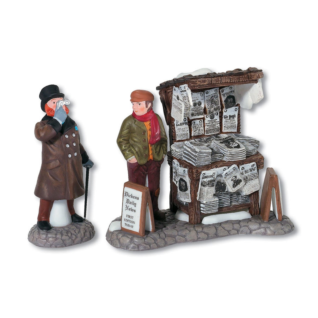 London Newspaper Stand D56 Dickens Village Figure