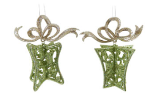 Green Gift Ornament w/Bow