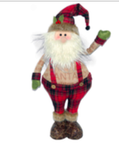 Standing Plush Burlap Santa