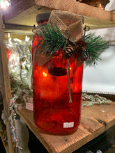 Load image into Gallery viewer, Red Rustic Candleholder
