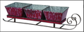 Rustic Red Metal Sleigh Centerpiece