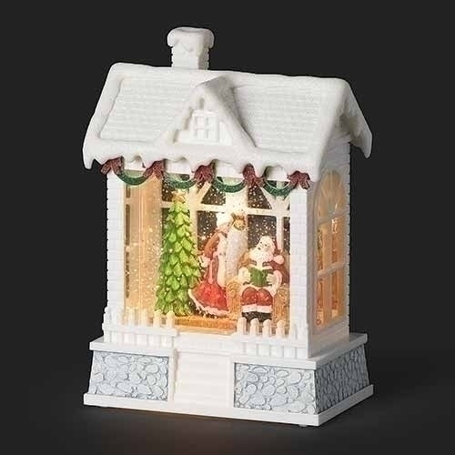 Santa & Mrs Claus House Snowglobe